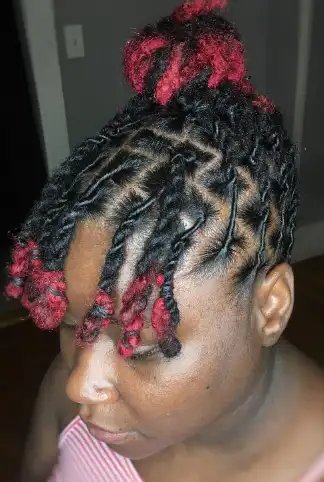 Short Dreads with Bangs